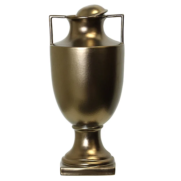 StyleCraft Dann Foley Lifestyle Ceramic Urn in Bronze Metallic DFA11741