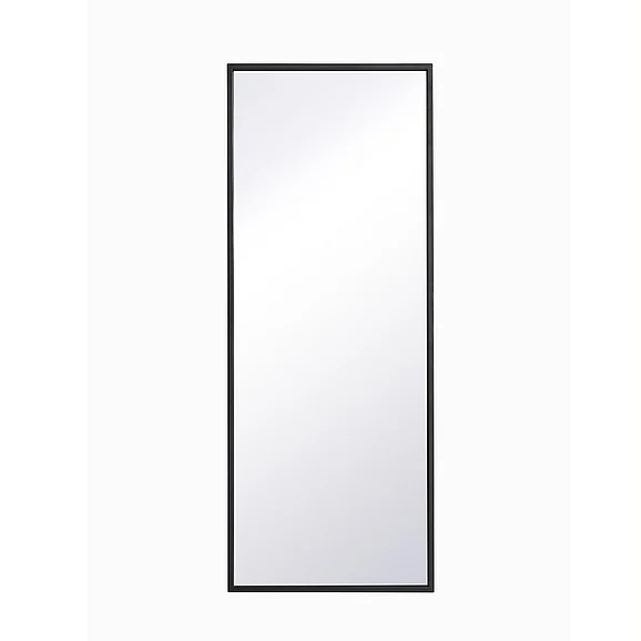 Elegant Metal Frame Rectangle Mirror 14 In. in Black MR41436BK