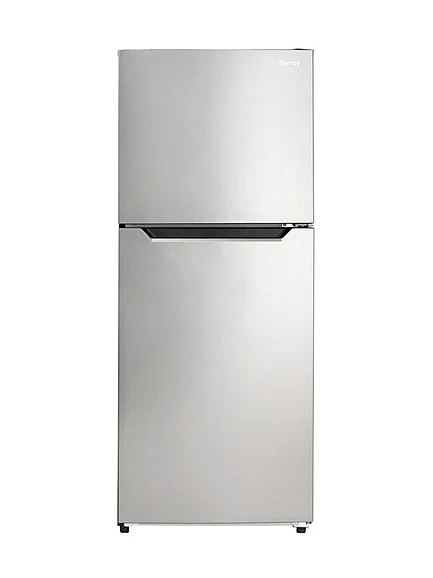 Danby 10.1 Cu. Ft. Top Mount Apartment Size Fridge Look in Stainless Steel DFF101B1BSLDB