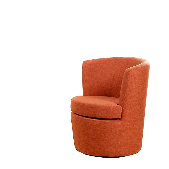 StyleCraft Red Orange Dann Foley Lifestyle Swivel Chair DFF20084B