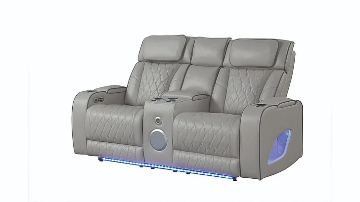 Galaxy Home Fortuner Loveseat in Gray 601955556729