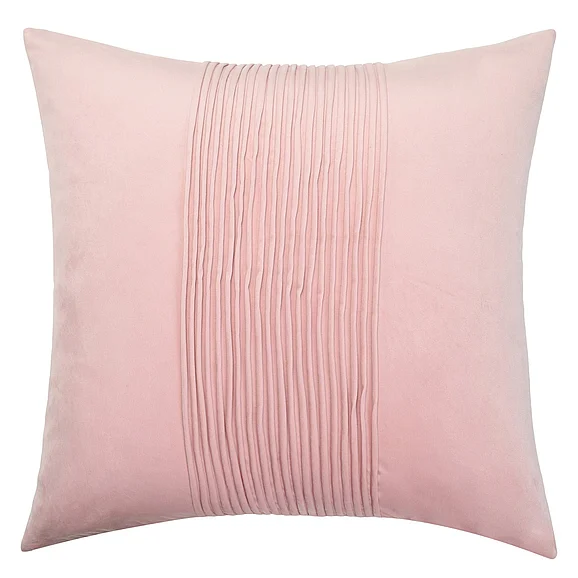 StyleCraft Dann Foley Lifestyle Dann Foley Blush Pink Velvet Tux Pleat Pillow DFS10105