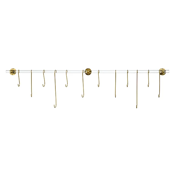 StyleCraft Dann Foley Lifestyle Acrylic and Metal Wall Hanger with Staggering Bronze Hook Display DFW42917