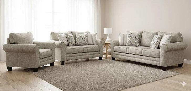 Southern Motion Vandy Heather 2pc Living Room Set in Gray