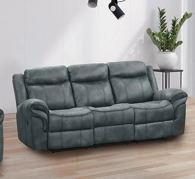 Furniture of America Agata Manual Reclining Sofa in Dark Gray NX6001DG-SF