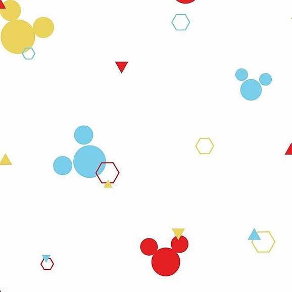 York Disney Kids Vol. 4 D37 Disney Minnie Mouse Dots Wallpaper in Red/Blue/Yellow DI0930 (Double Roll) FedEx/UPS