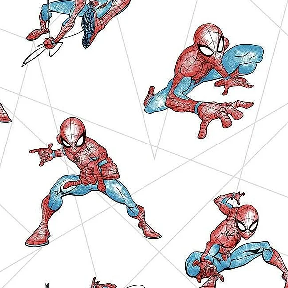 York Disney Kids Vol. 4 D37 Spider-Man Fracture Wallpaper in Red/Blue/Gray DI0939 (Double Roll) FedEx/UPS