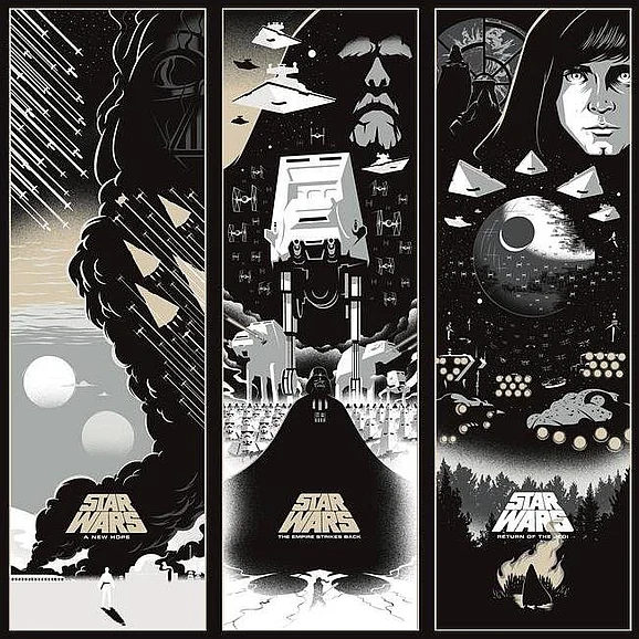York Disney Kids Vol. 4 D37 Star Wars: Celebrating The Saga Border Wallpaper Border in Black/White/Cream DI1002BD (1 Spool) FedEx/UPS