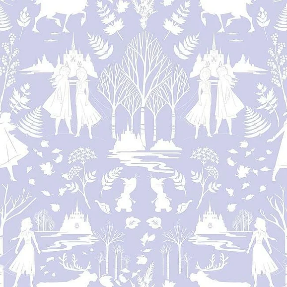 York Disney Kids Vol. 4 D37 Disney Frozen 2 Nordic Wallpaper in Purple/Glitter DI1013 (Double Roll) FedEx/UPS