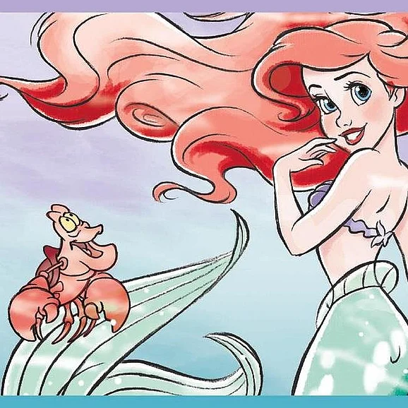 York Disney Kids Vol. 4 D37 Disney The Little Mermaid Ariel & Friends Border Wallpaper Border in Purple/Red/Green DI1016BD (1 Spool) FedEx/UPS