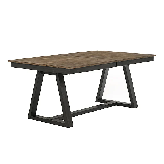 Intercon Furniture Harper Dining Trestle Table in Brushed Brown and Pecan HP-TA-4294-BBP-C