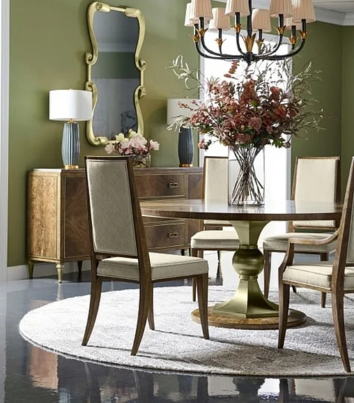 Jonathan Charles Barcelona 5pc Round Dining Room Set in Walnut