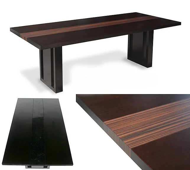 Indo Puri Benoa Rectangular Dining Table in Espresso/Dark Sonokeling