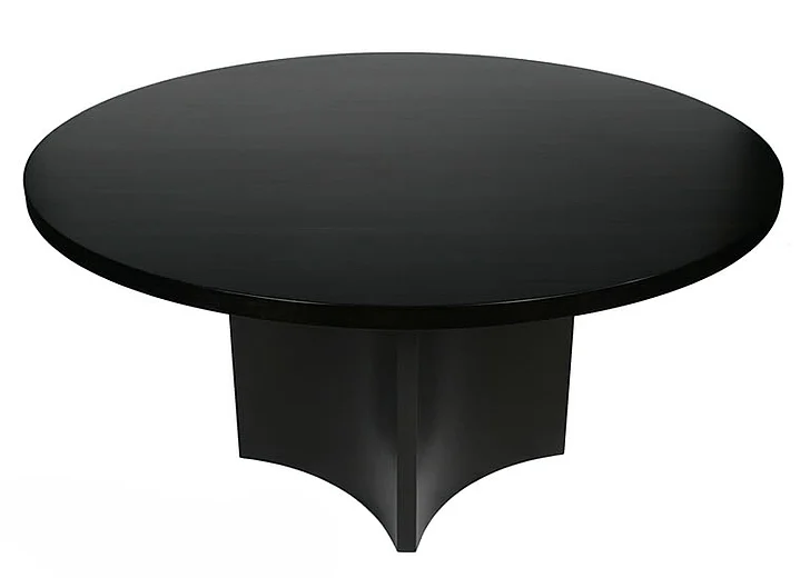 Indo Puri Catur Round Dining Table in Espresso