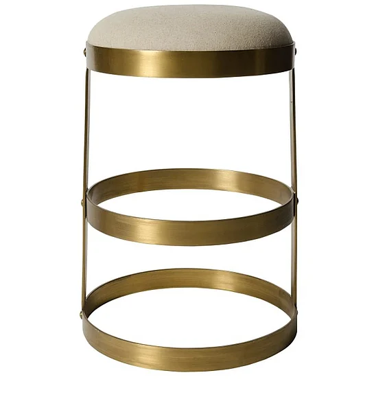 Noir Furniture Dior Counter Stool in Antique Brass GSTOOL118MBS