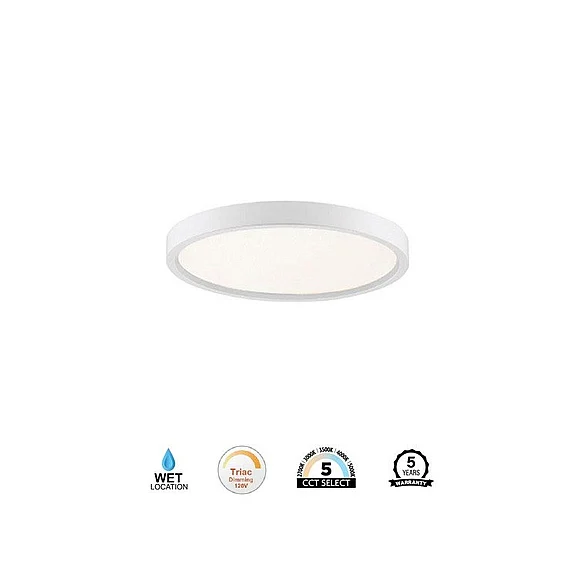 Vinci Lighting Flush Mount Ceiling Lighting in White DISC-5WH