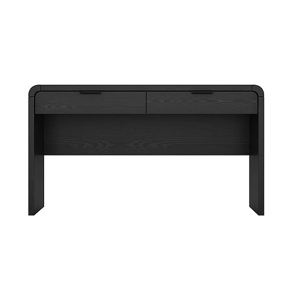 Manhattan Comfort Grace 54" Office Desk in Black and Gold DK001-BK