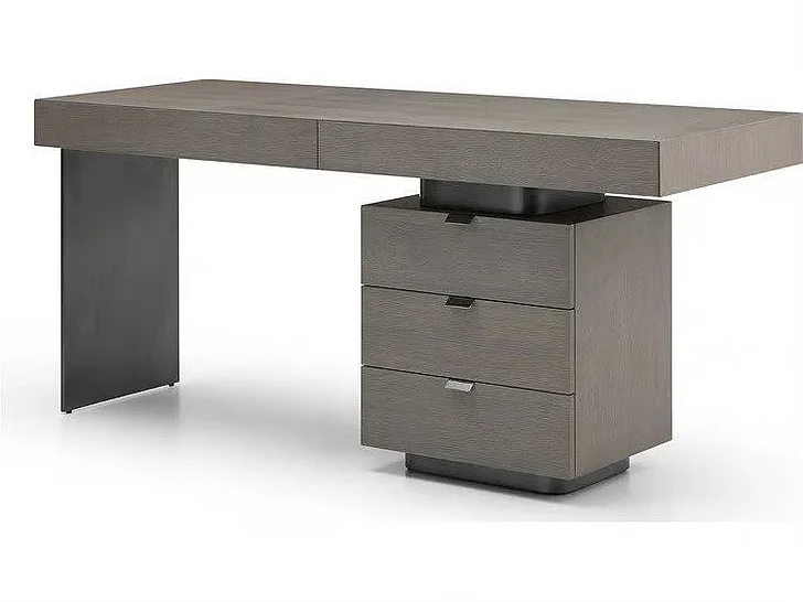 Whiteline Modern Alma Desk in DK1894-GRY