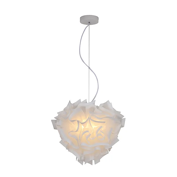 Bethel White Acrylic Flower Chandelier DLS100C16W