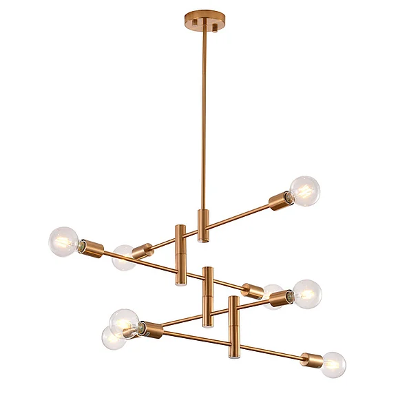 Bethel Brass Metal Four Tier Ceiling Fixture DLS42C35BR