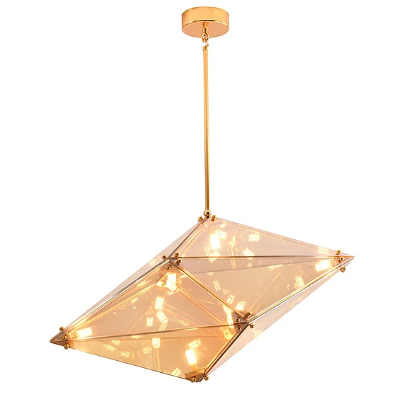 Bethel Gold Framed Prisim Chandelier DLS53C30A