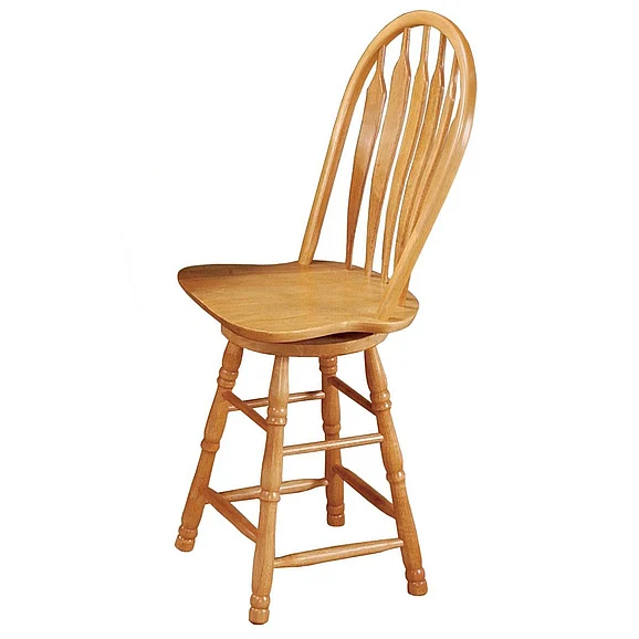 Sunset Trading Selections 24" Counter Height Swivel Barstool in Light Oak DLU-B24-LO