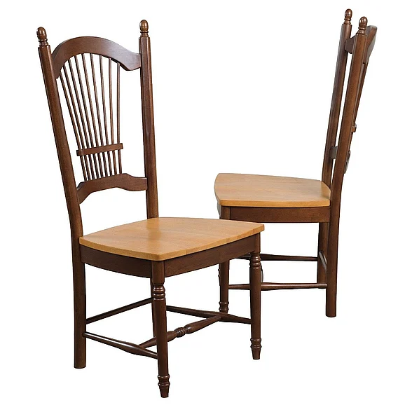 Sunset Trading Oak Selections Allenridge Dining Chair in Nutmeg Brown with Light Oak (Set of 2) DLU-C07-NLO-2