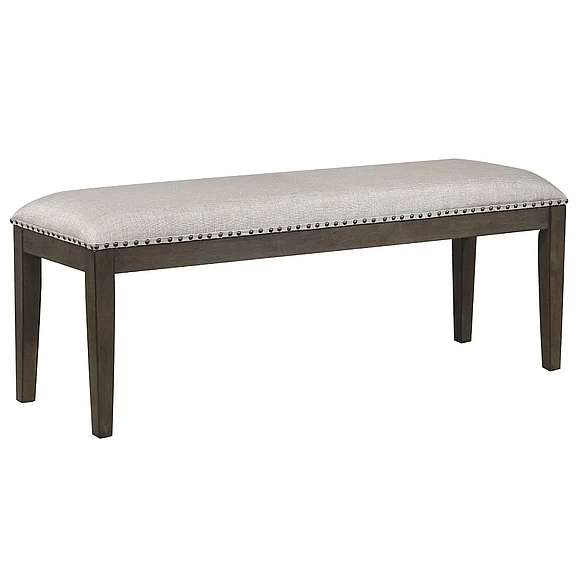 Sunset Trading Cali 50" Upholstered Dining Bench in Gray and Brown DLU-CA113-BN