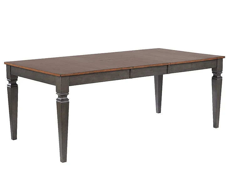 Sunset Trading Dakota 60-78" Rectangular Expandable Butterfly Leaf Dining Table in Distressed Brown and Ash Gray DLU-DK4078-TA
