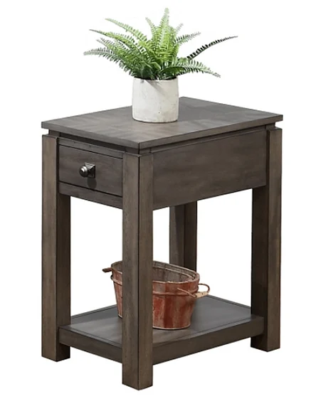Sunset Trading East Lane Lamp Table in Gray DLU-EL1603