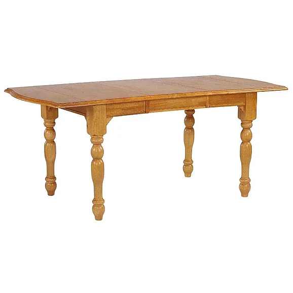 Sunset Trading Oak Selections 72" Rectangular Drop Leaf Extendable Dining Table in Light Oak DLU-TDX3472-LO