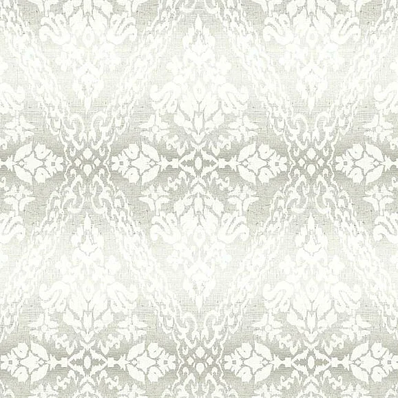 York Damask Resource Library E39 Tudor Diamond Damask Wallpaper in Gray DM4934 (Double Roll) FedEx/UPS