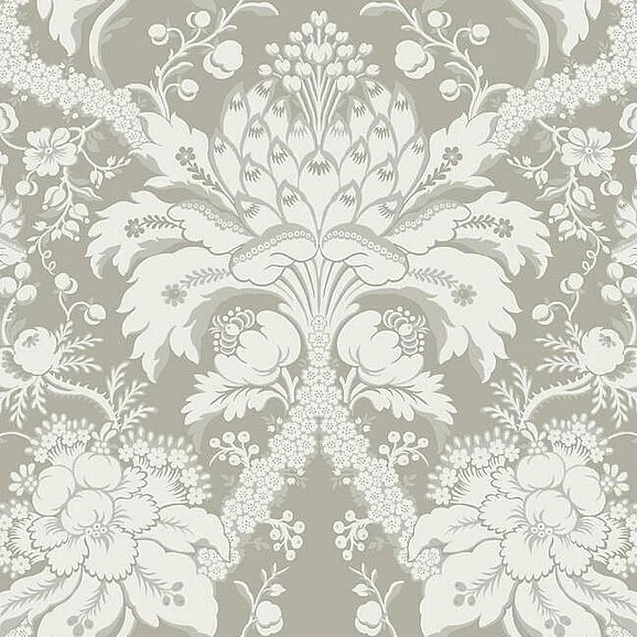 York Damask Resource Library E39 French Artichoke Dam Wallpaper in Beige DM4952 (Double Roll) FedEx/UPS