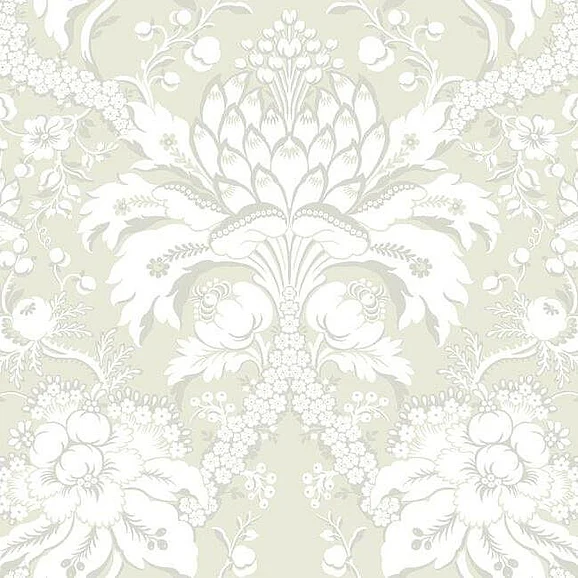 York Damask Resource Library E39 French Artichoke Dam Wallpaper in Beige/Gold DM4956 (Double Roll) FedEx/UPS
