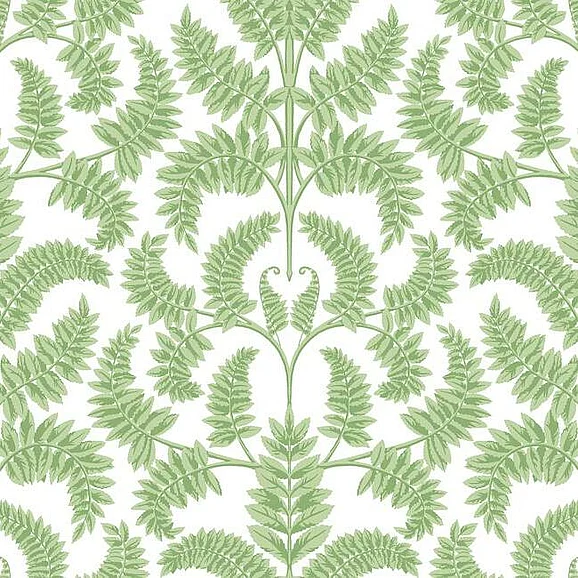 York Damask Resource Library E39 Royal Fern Damask Wallpaper in Green DM4961 (Double Roll) FedEx/UPS