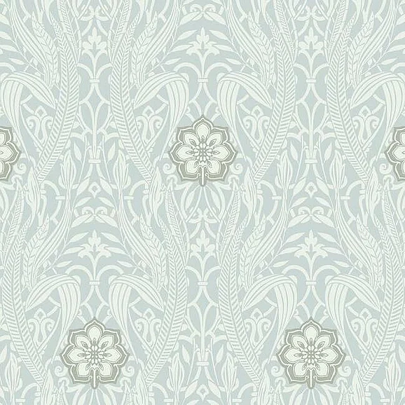 York Damask Resource Library E39 Gatsby Damask Wallpaper in Blue DM4991 (Double Roll) FedEx/UPS