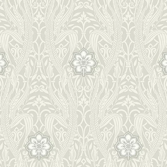 York Damask Resource Library E39 Gatsby Damask Wallpaper in Gray DM4992 (Double Roll) FedEx/UPS