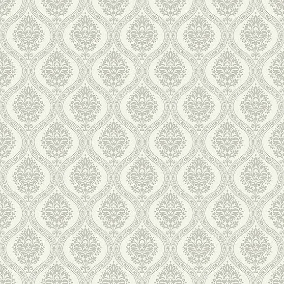 York Damask Resource Library E39 Petite Ogee Wallpaper in Taupe DM5027 (Double Roll) FedEx/UPS