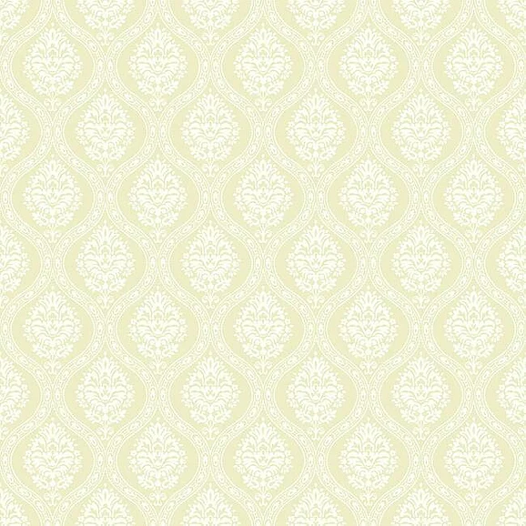 York Damask Resource Library E39 Petite Ogee Wallpaper in Yellow DM5029 (Double Roll) FedEx/UPS