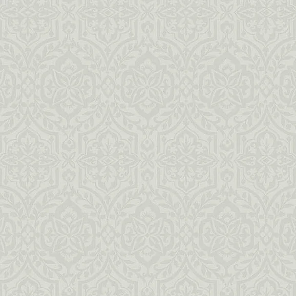 York Damask Resource Library E39 Catherdral Damask Wallpaper in Gray DM5036 (Double Roll) FedEx/UPS