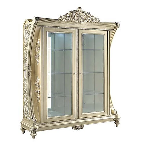 Acme Furniture Vatican Curio in Champagne Silver DN00470