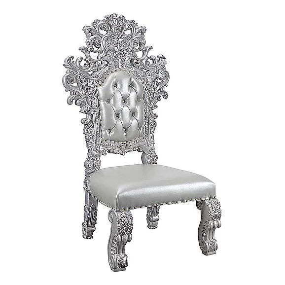Acme Furniture Valkyrie Side Chair (Set of 2) in Antique Platinum DN00690