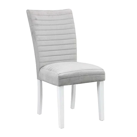 ACME Elizaveta Side Chair (Set of 2) in Gray Velvet & White High Gloss DN00815