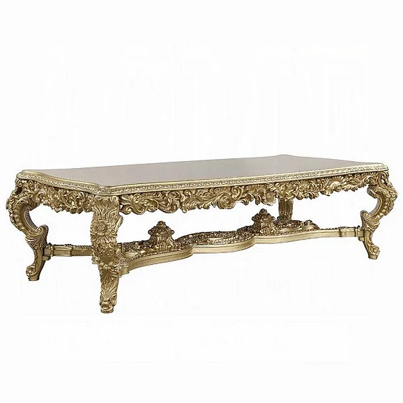 ACME Bernadette Rectangular Dining Table in Gold DN01470