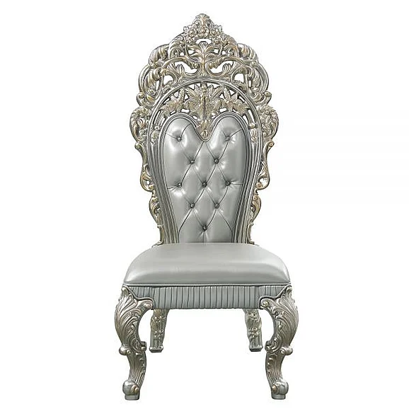 ACME Sandoval Side Chair in Metallic DN01495 (Set of 2)