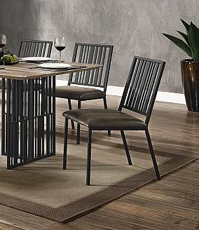 ACME Zudora Side Chair in Black DN01758 (Set of 2)