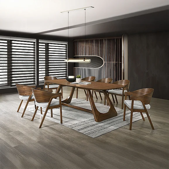 ACME Hoyte 9pc Dining Room Set in Walnut