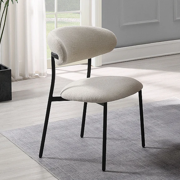 ACME Jirina Side Chair (Set of 2) in Beige Chenille DN03677