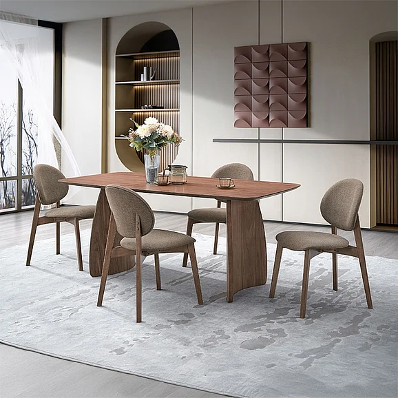 ACME Hadasa 7pc Rectangular Dining Room Set in Walnut