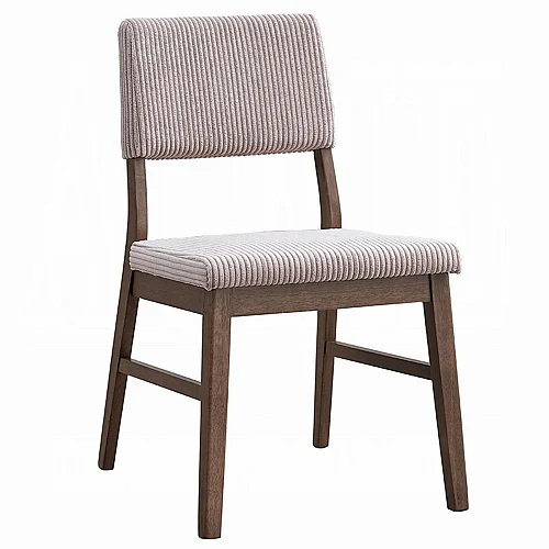ACME Furniture Seda Side Chair (Set-2) in Dusty Mauve Corduroy & Walnut DN04191